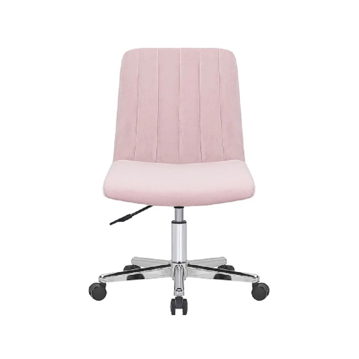 Cadair Desg Swivel Velvet Pinc