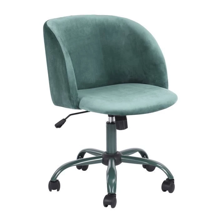 Adjustabe Cadeirydd Desg Armless Velvet