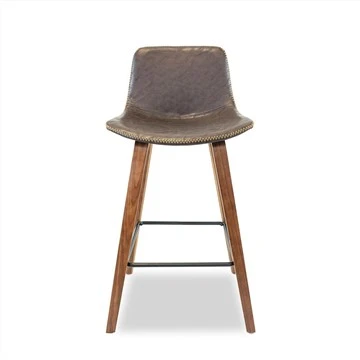 Cadeirydd Barstools Metal Footrest PU Cushion Sedd