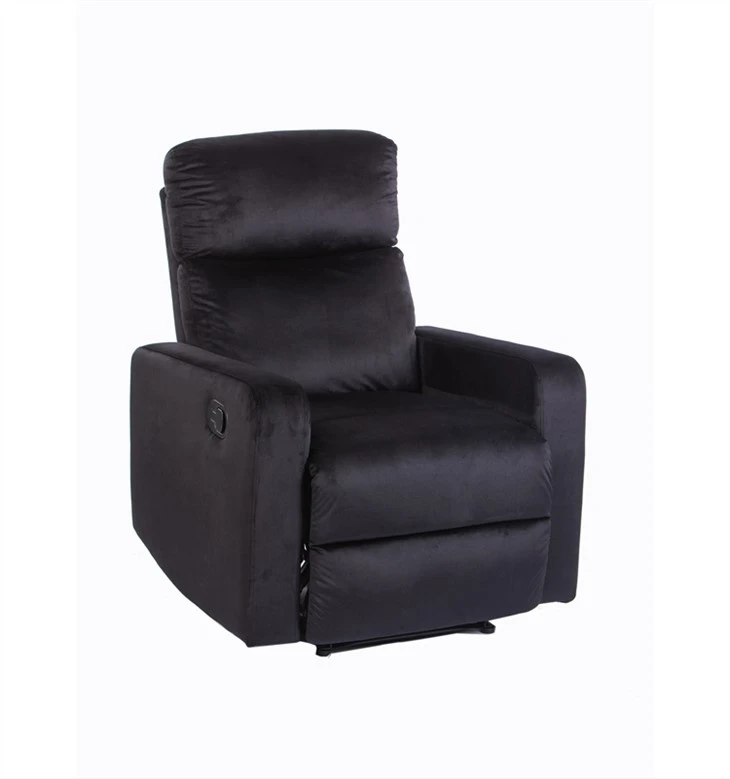 Ffabrig Velvet Soffa Recliner Sengl