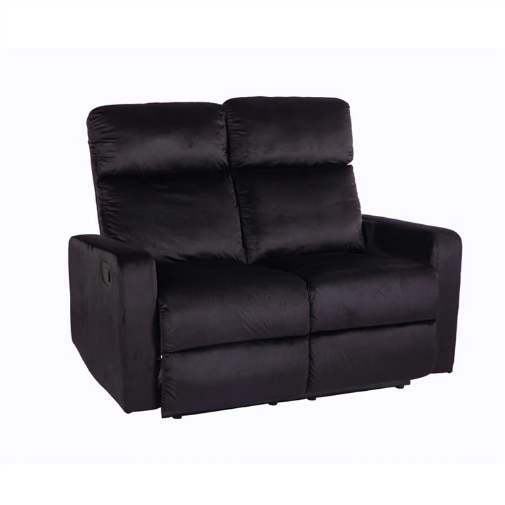 Ffabrig Velvet Dwy-soffa gogwyddo sedd
