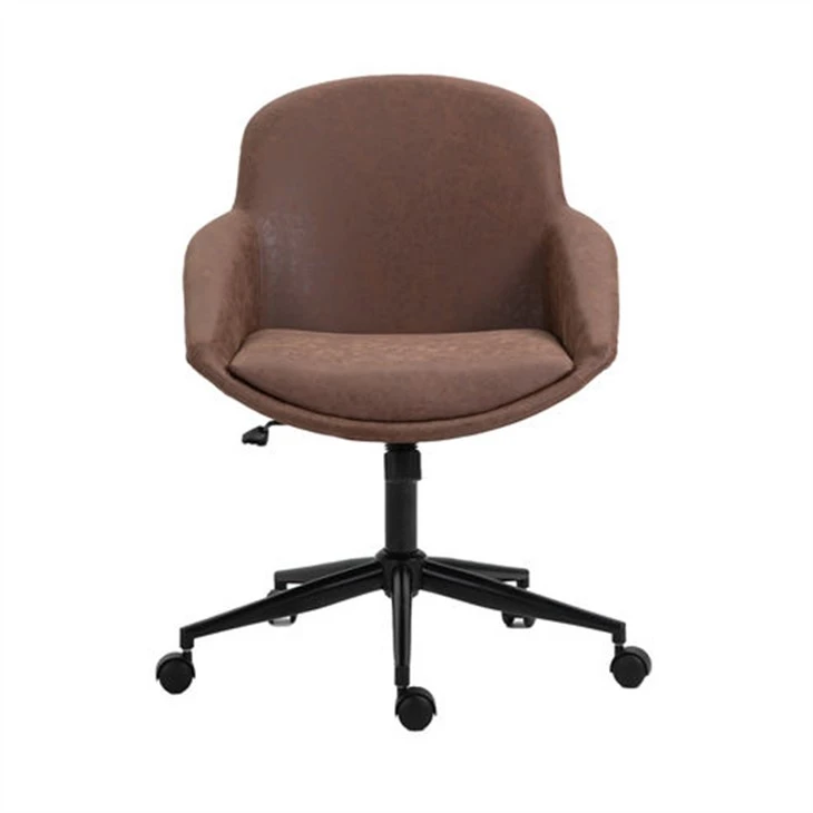 Cadeirydd Swyddfa Gartref Brown Faux Leather