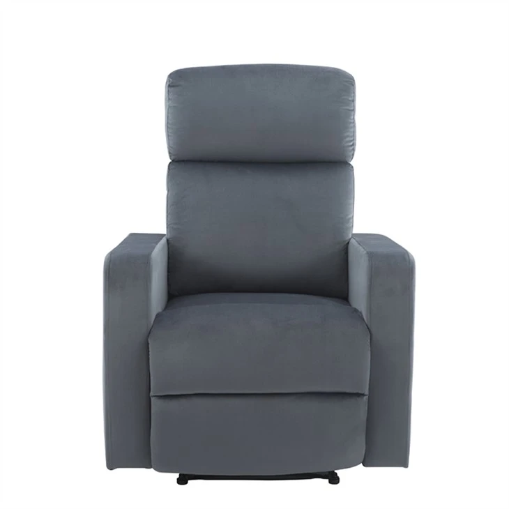 Ffabrig Recliner Soffa Sengl Gyda Swyddogaeth Recliner