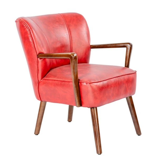 Wood Frame Single Width Leisure Reading Armchair